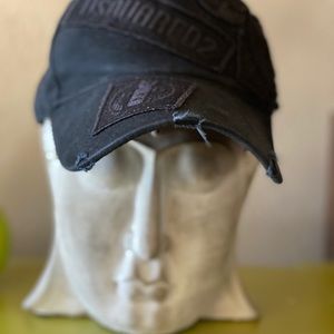 DSQUARED polo baseball cap hat black on black